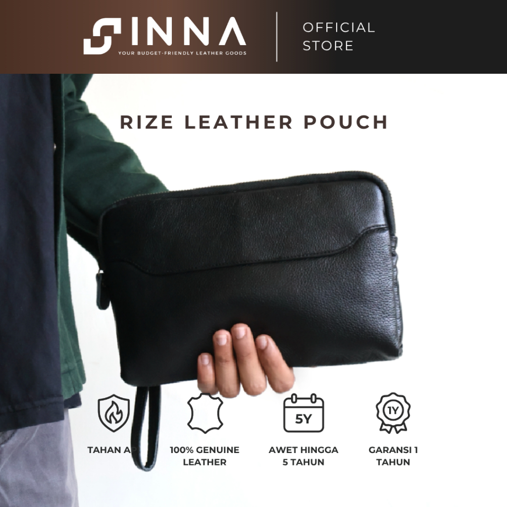 Pouch Clutch Men bag - handbag - genuine leather pouch - Rize Leather ...