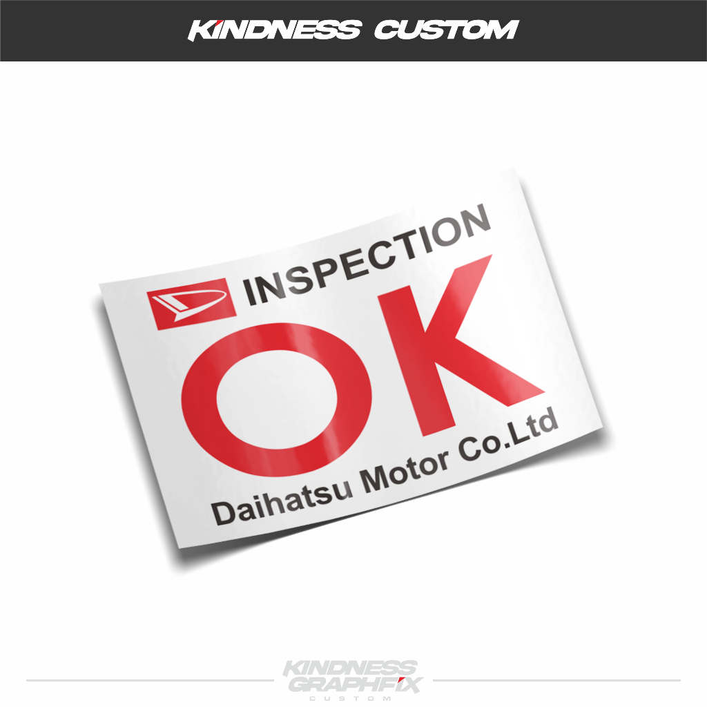 OK DAIHATSU japan Jdm inspection glass sticker | Shopee Philippines