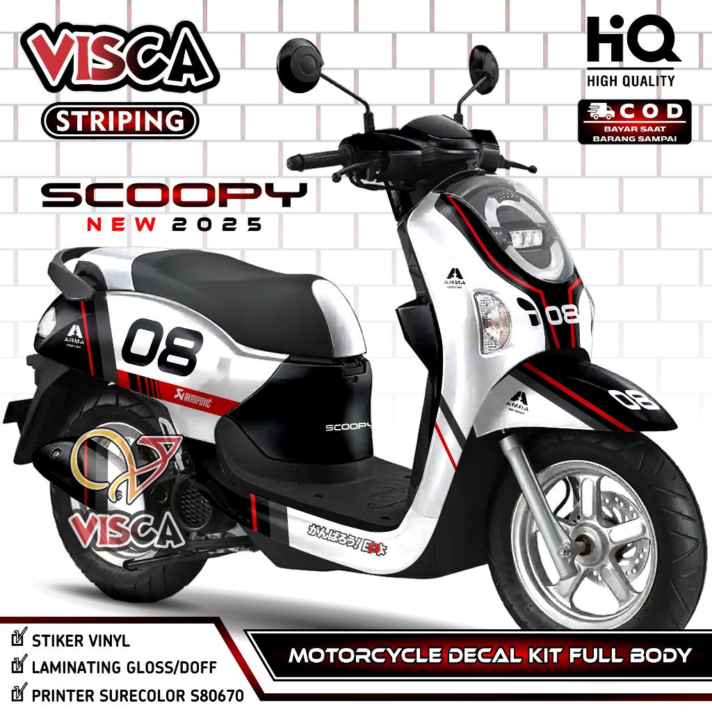 Latest Scoopy Decal 2025 Full Body - Scoopy 2025 Full Body Sticker ...
