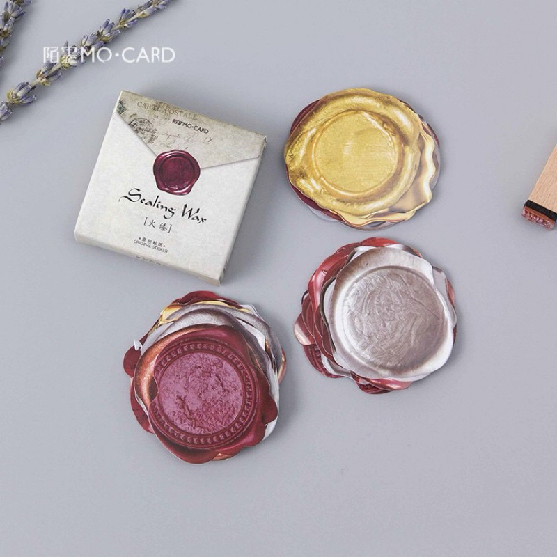 LILIN [B851] Momo box stickers creative candle seal special-shaped book ...
