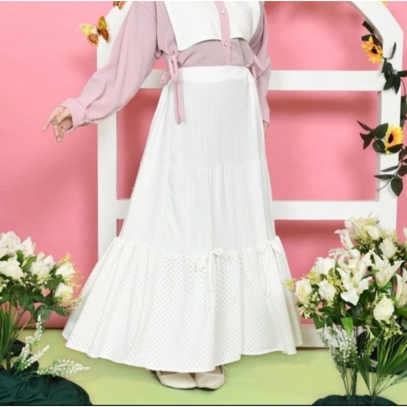 Mybamus Ribbon ruffle Skirt (New) | Shopee Philippines