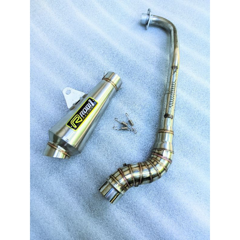 Rob1 Pipe 51mm canister conical open specs exhaust Pipe for Wave 125 ...