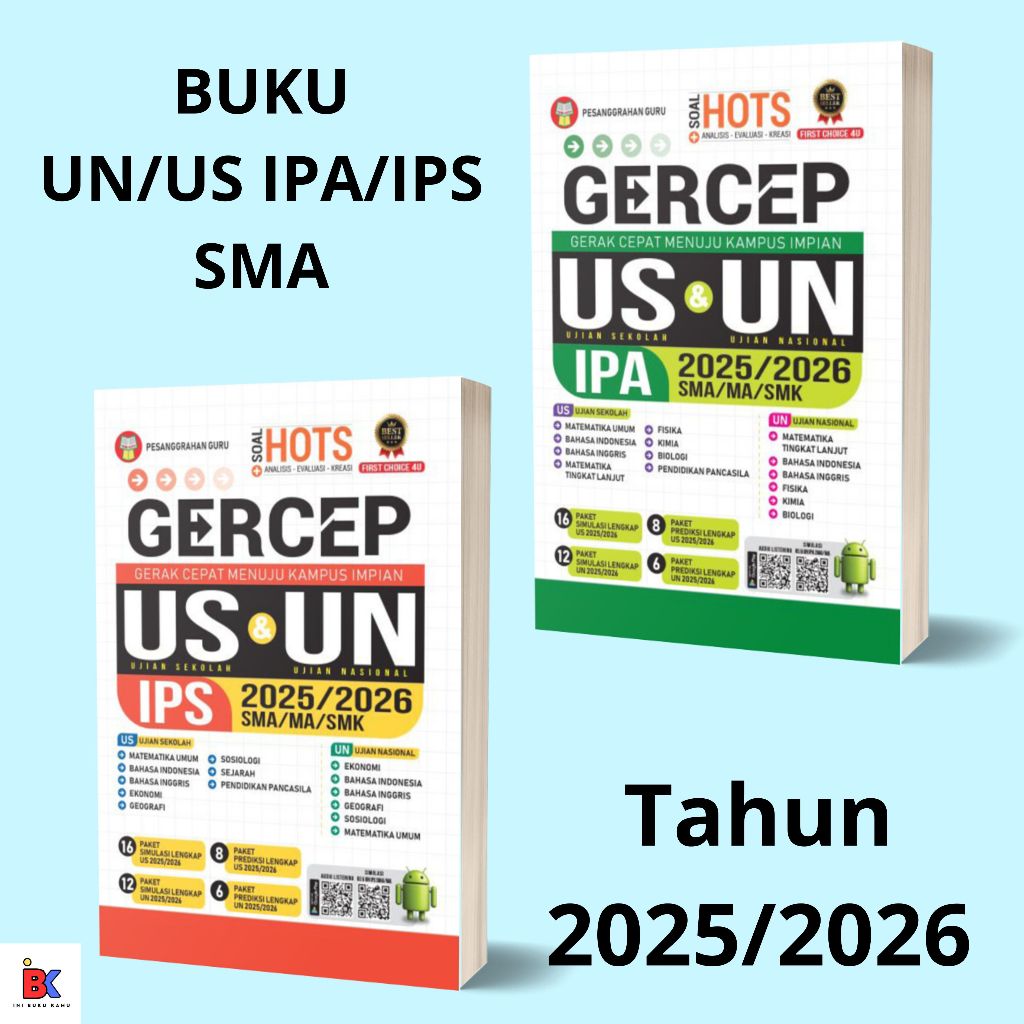 SMA/MA/SMK National Examination/US IPS and Science Gercep Book 2025/ ...