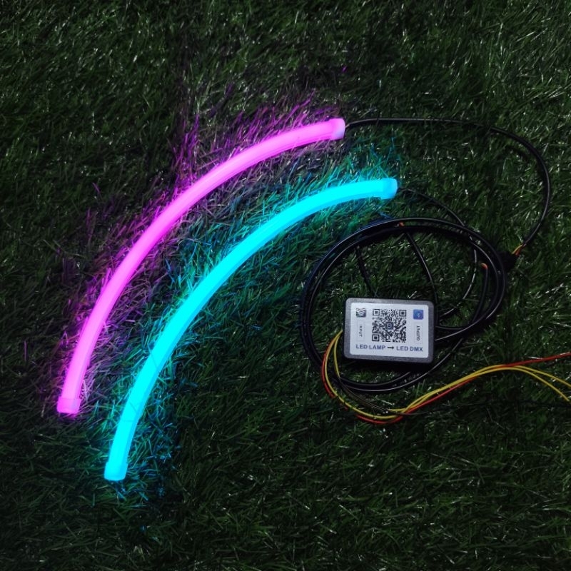 Rgb bluetooth eyebrow light module with flashing and running striped ...