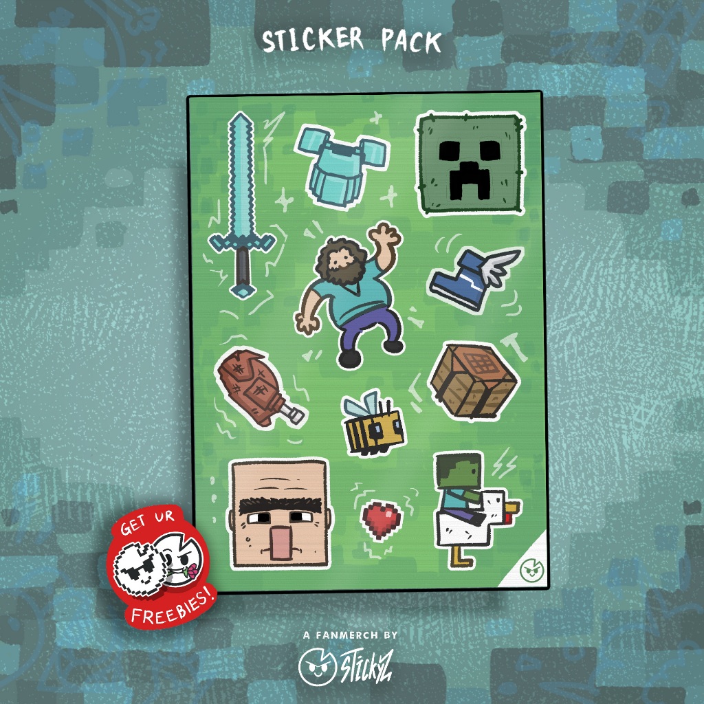 Stickyz : BlockWorld sticker pack | FanMerch | Vinyl Stickers | Kiss ...