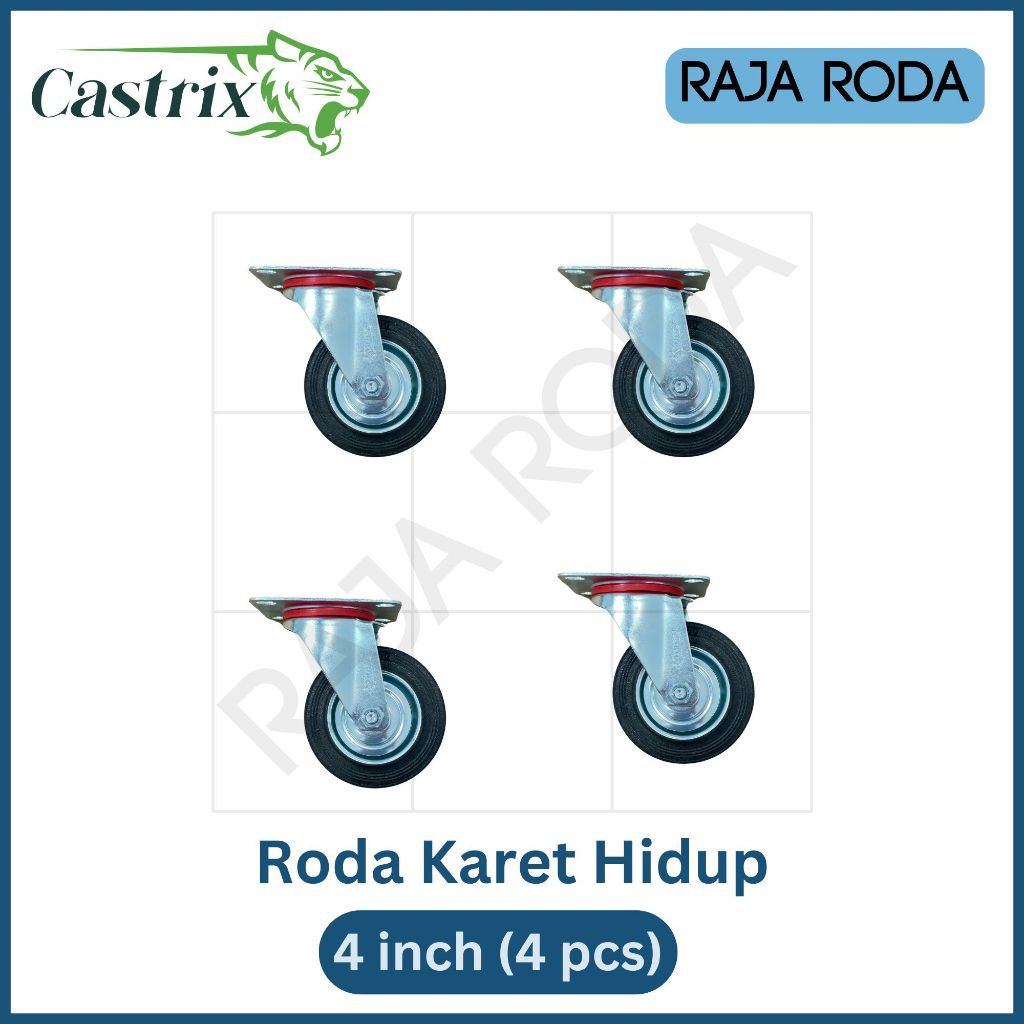 Castrix Rubber Wheels Trolley Steling Showcase Shelf Set 4 pcs Life 4 ...
