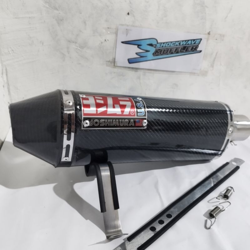 Exhaust YOSHIMURA R11 BLACK PNP LC135, Y15ZR, RS150, RS150R, RS150 ...