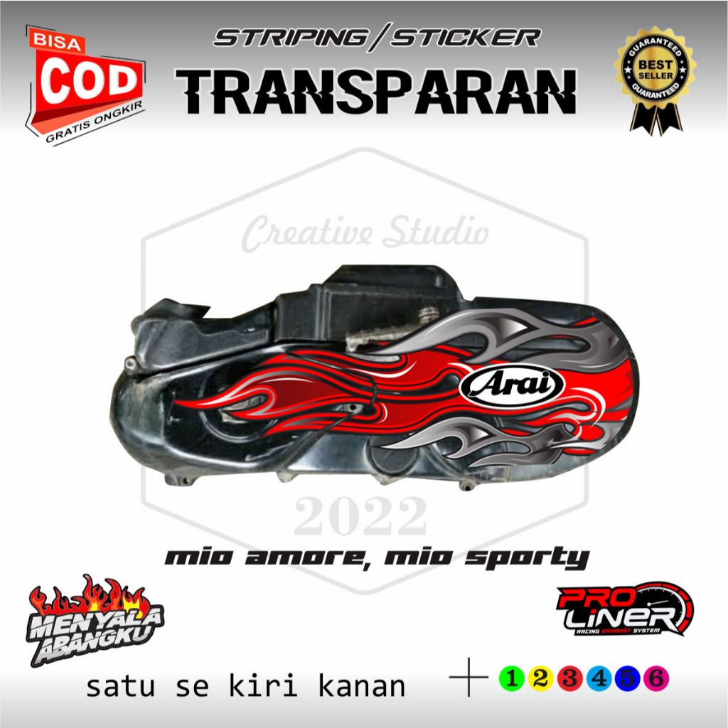 Sticker bok cvt yamaha mio old custom fire arai simple | Shopee Philippines