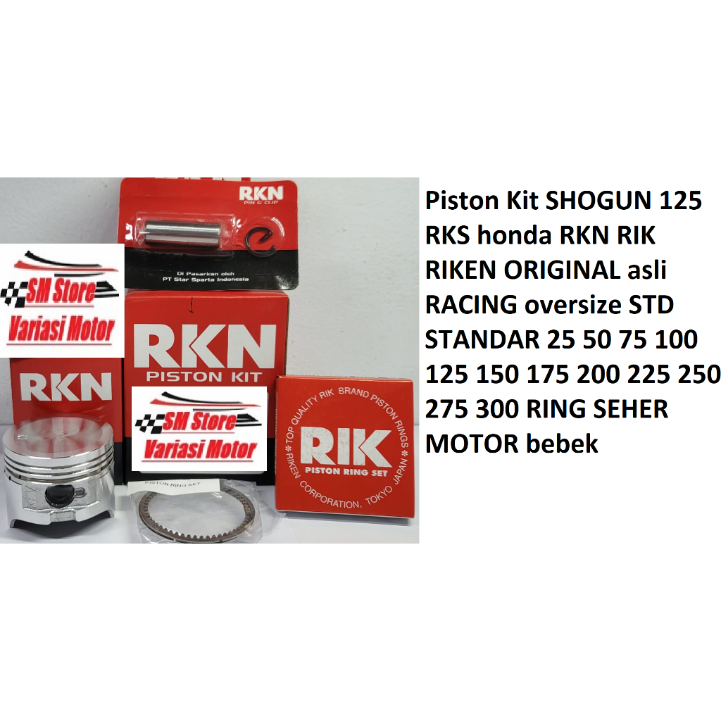 Piston Kit SHOGUN 125 RKS honda RKN RIK RIKEN ORIGINAL japan ...