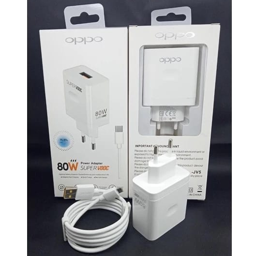 OPPO Travel Charger 80W SUPER VOOC Fast Charging Large Shell Usb Micro ...