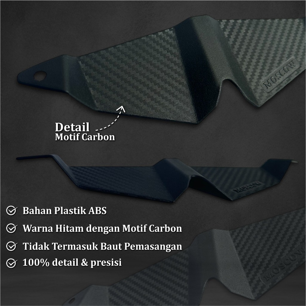 ABS PLASTIC WINGLET ALL NEW AEROX 155 CONNECTED MUSTACHE FRONT AEROX ...