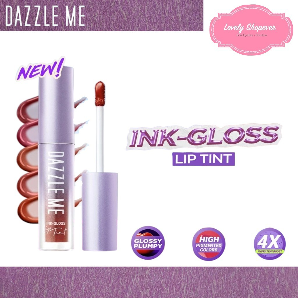 Dazzle ME Ink-Gloss Lip Tint | Stain Tint Watery Ink Gel Moist ...