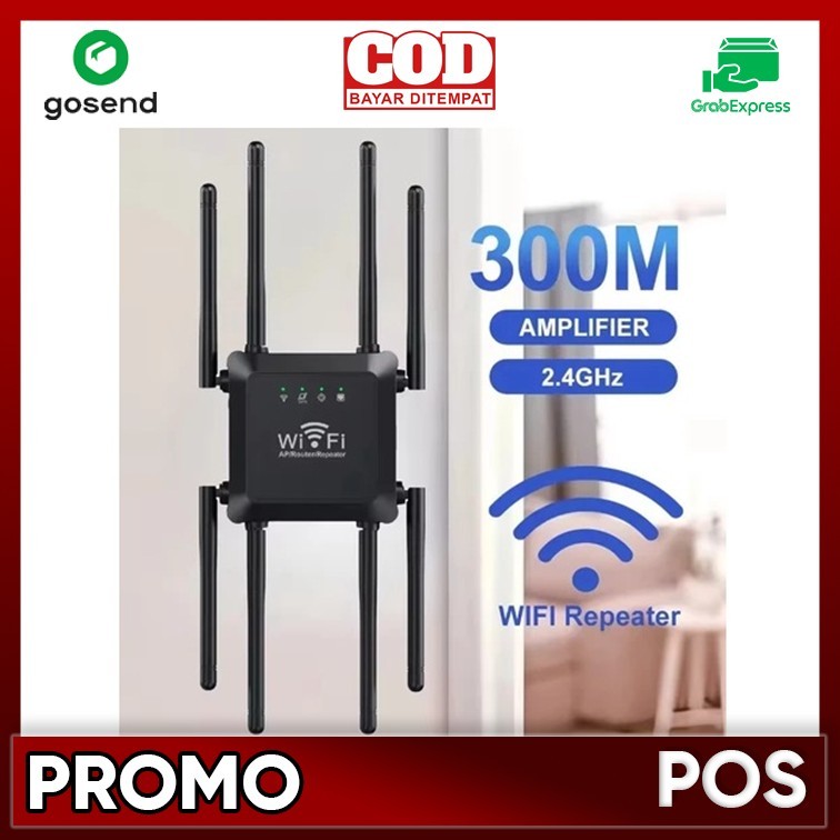 Pay On Delivery - Wifi Repeater 300mbps 8 Antenna Router Range Extender ...