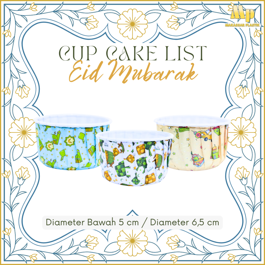 Eid MUBARAK CAKE CUP / EID MOTIF CAKE CUP / EID CAKE PAPER @100 PCS ...