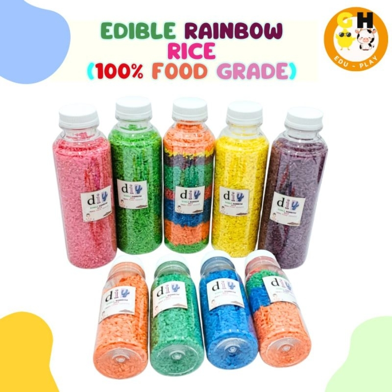 Rainbow Rice Colorful Edible Rice Sensory Play by GHEduPlay | Shopee ...