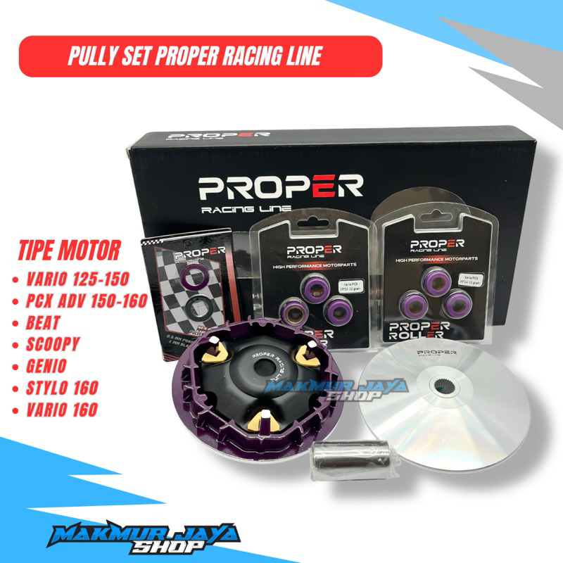 Pully SET ROLLER PROPER RACING LINE VARIO 125-150 PCX ADV 150 BEAT ...