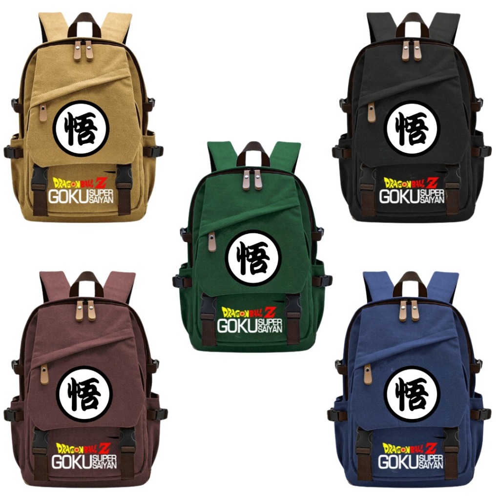 Hexagon Canvas Laptop Backpack Anime Goku | Shopee Philippines