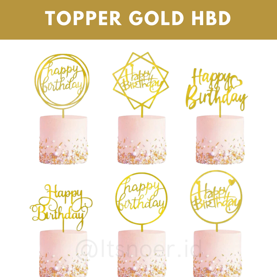 Acrylic Happy Birthday Topper/BLD GOLD Acrylic Birthday Topper | Shopee ...