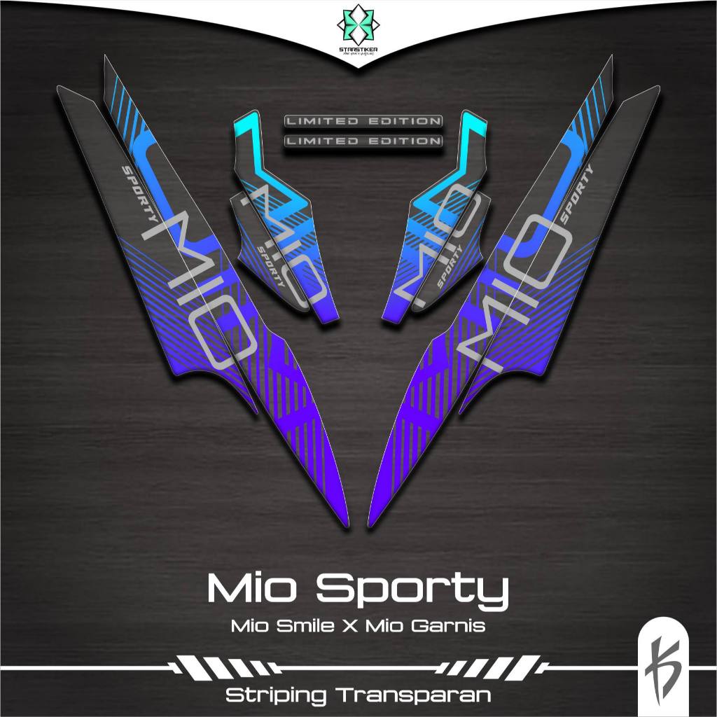 TRANSPARENT STRIPING YAMAHA MIO SPORTY SKU 29 CLEAR STICKER YAMAHA MIO ...