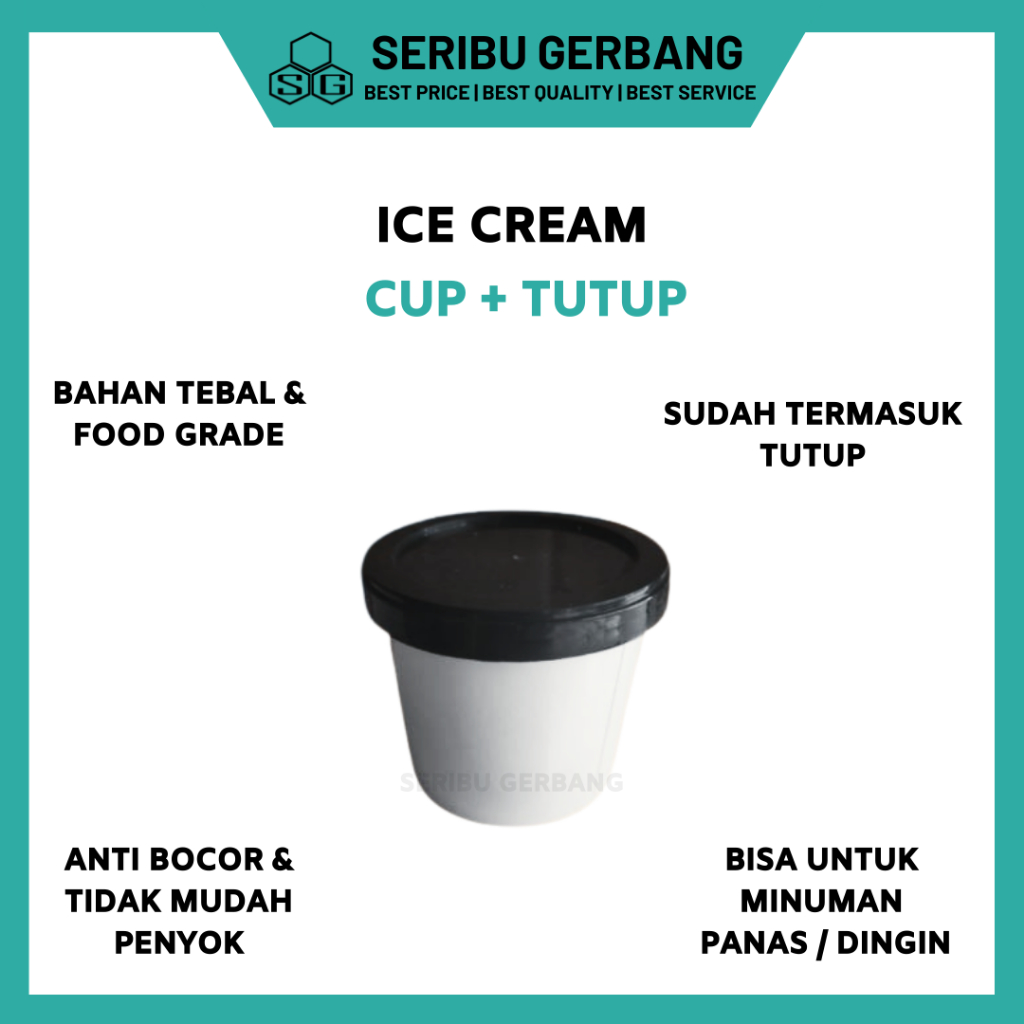 50PCS PAPER CUP ICE CREAM 4 OZ + 120 ML PAPER CUP LID | Shopee Philippines