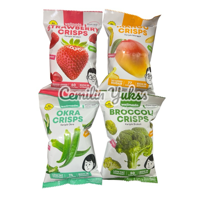 Wellmade Fruits Crips 20g Strawberry Crips mango Crips Brocoli Crips ...