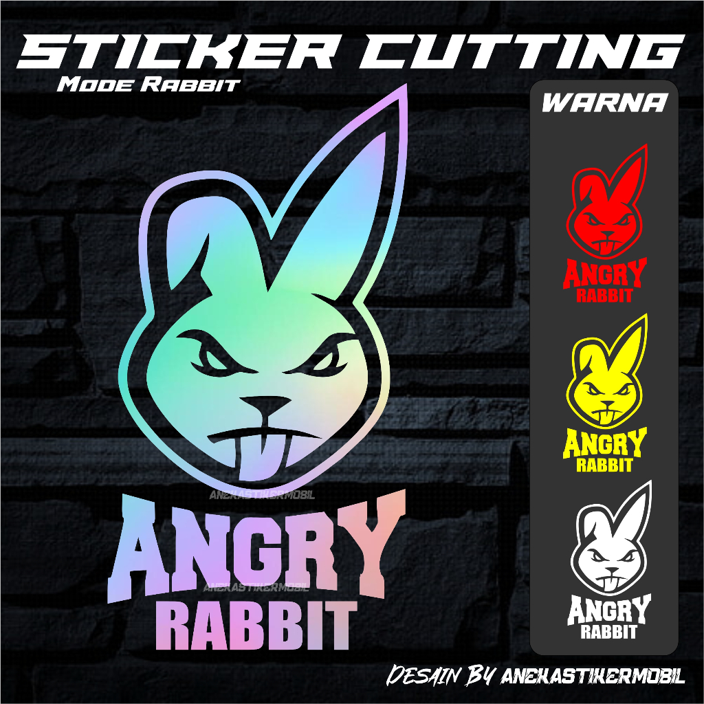 Angry Rabbit Sticker Angry Rabbit Cutting Sticker | Shopee Philippines