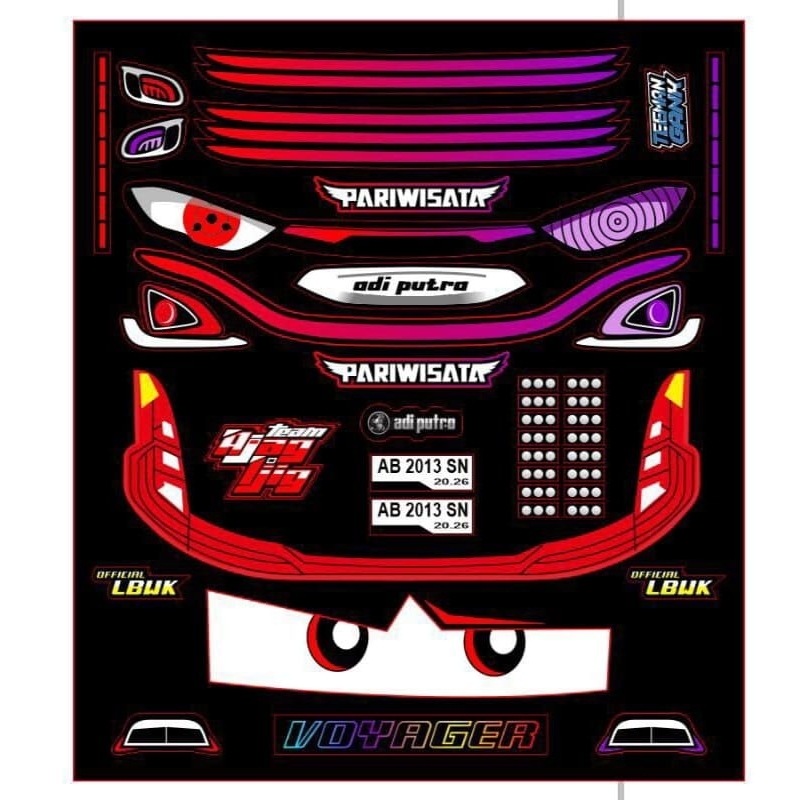Jetbus3 RGB light stickers, there are 2 versions for plastic bus ...