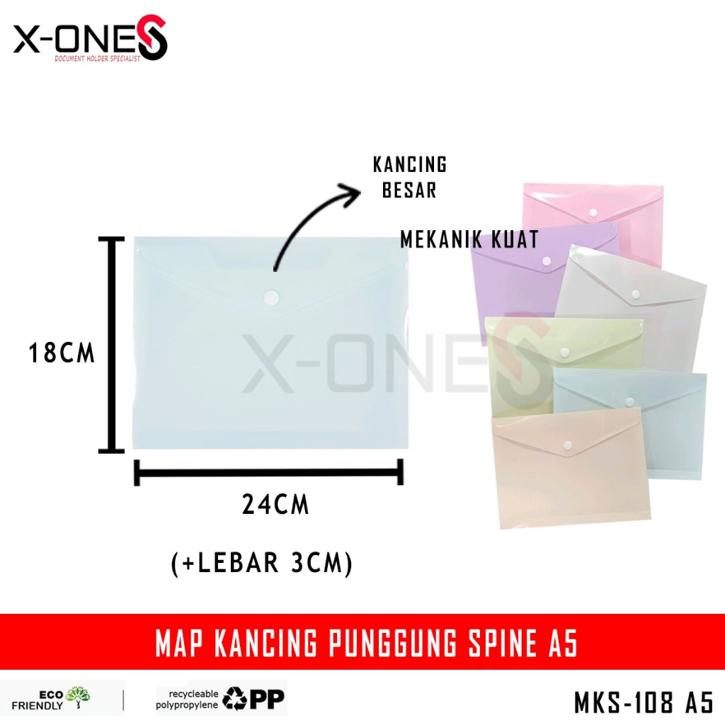 X-ONE PLASTIC BUTTON MAP PASTEL & DOFF BACK A5 (NOTEBOOK SIZE) / MKS ...