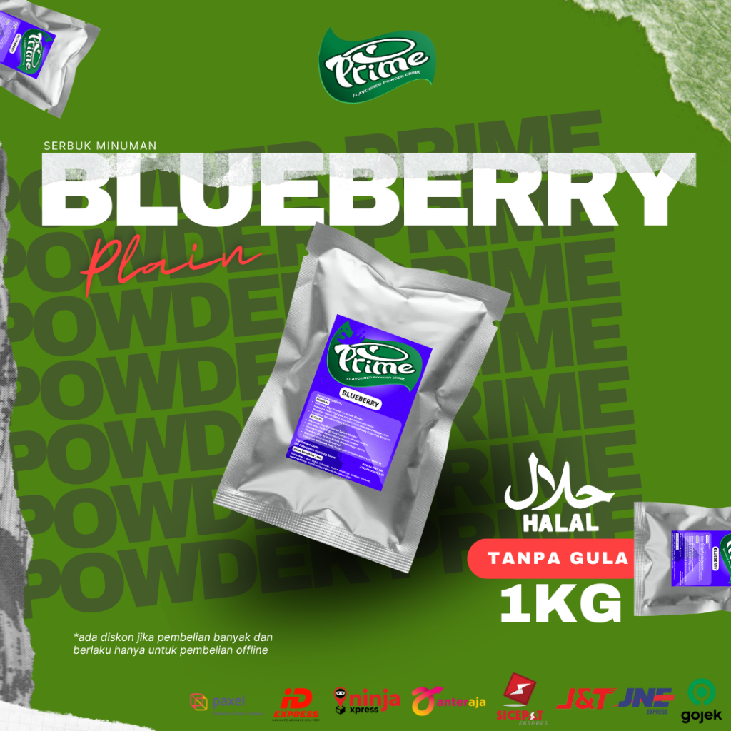 Powder Drink Prime Blueberry / Blueberry Drink Powder 1kg | Shopee ...