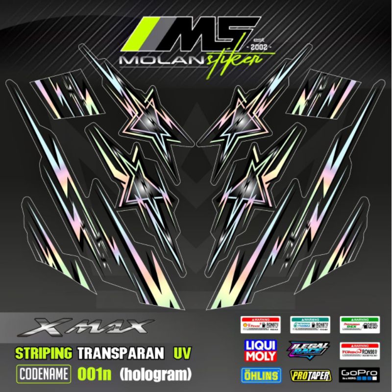 Decal Sticker Striping Transparent Variations Uv Xmax Old Xmax Star ...
