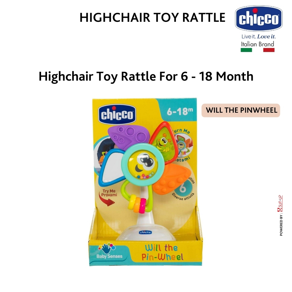CHICCO Toy Highchair Toy Rattle for 6m+ / baby chair table toy / Rattle ...