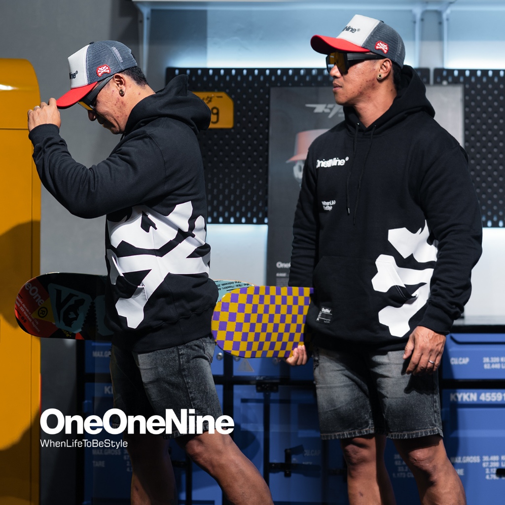 Oneonenine Ksr Hoodie Hexa Black Series - Unisex Fleece Screen Printed ...