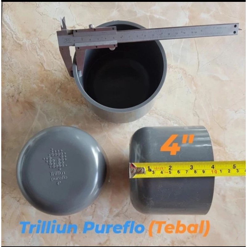 Dop-cap-cap-cap Trillion Pureflo 4" PVC pipe Cap (thick) | Shopee ...