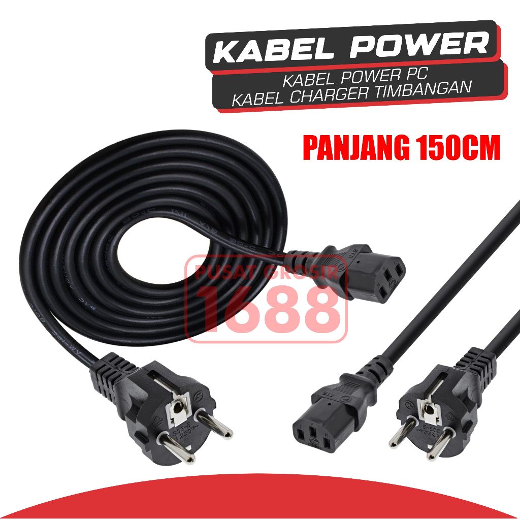 Power Charger Cable Charging Cable Digital Scale Charger Cable 3 Holes ...