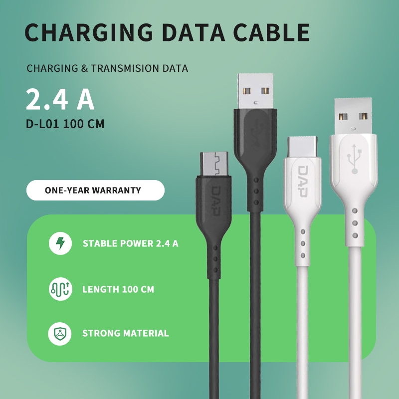 DAP D-L01 Micro & Type C Series Data cable Silicone 100cm Fast Charging ...