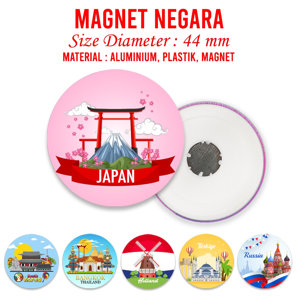 Landmark Series Refrigerator Sticker Magnets Souvenirs of Various ...