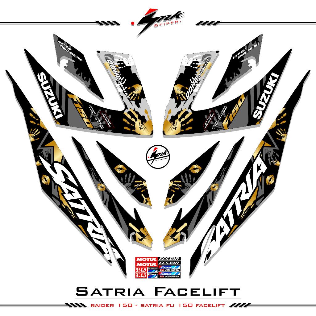 Satria Fu 150 Facelift Striping Fu Sticker 2013 2014 2015 Raider 150 ...