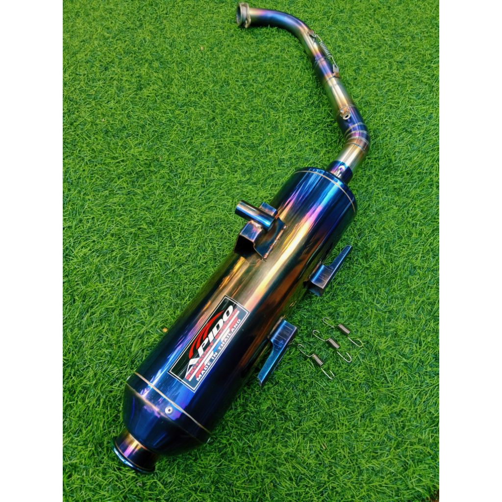 Exhaust standard Racing Apido Super PREMIUM BLUE PURPLE power pipe beat ...
