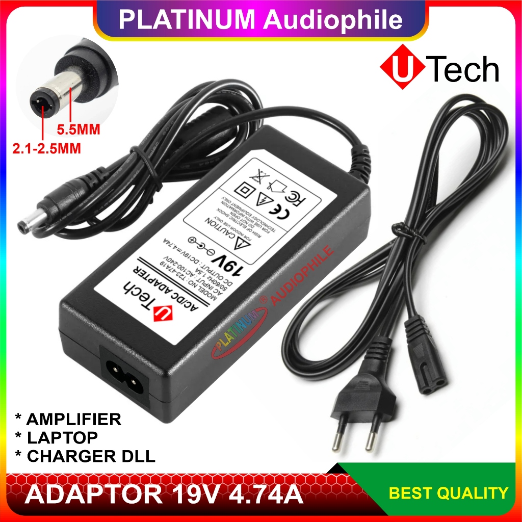 19V 4.74A AC/DC ADAPTER 19V 5.25A LAPTOP CHARGER MEDIA PLAYER AUDIO ...