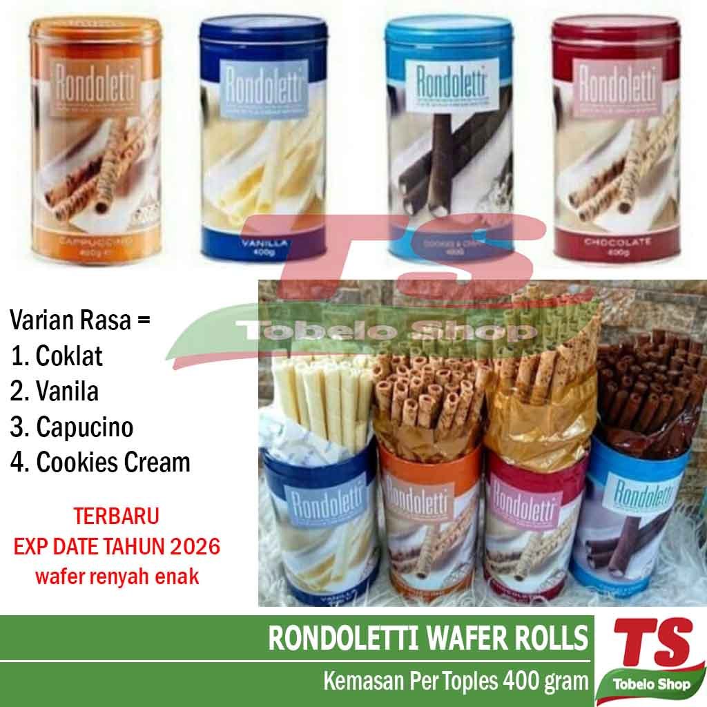 RONDOLETTI WAFER ROLL 400 GRAM RONDOLETTI ASTOR/ WAFER STICK/ | Shopee ...