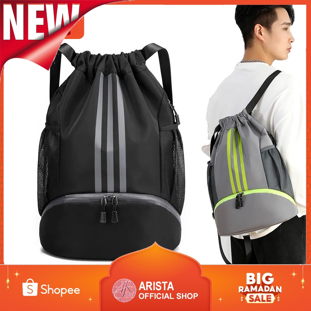New unisex traveling healing sporty sports backpack, drawstring model ...