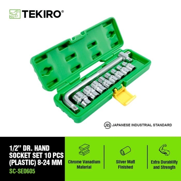 MATA TEKIRO SOCK KEY SET / HAND SOCKET SET 10 PCS PLASTIC 6 PT / 12 PT ...