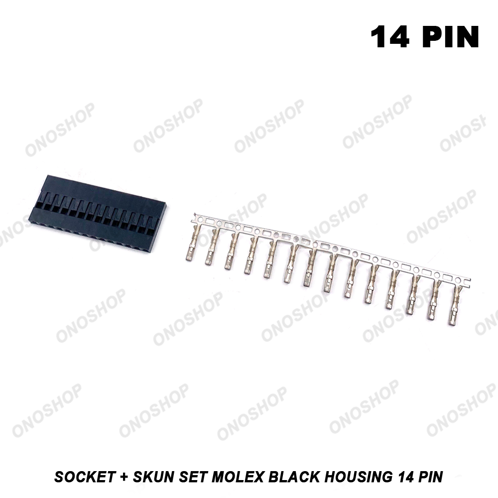 Molex Black Housing - 14 Pin Socket + Skun Set | Shopee Philippines