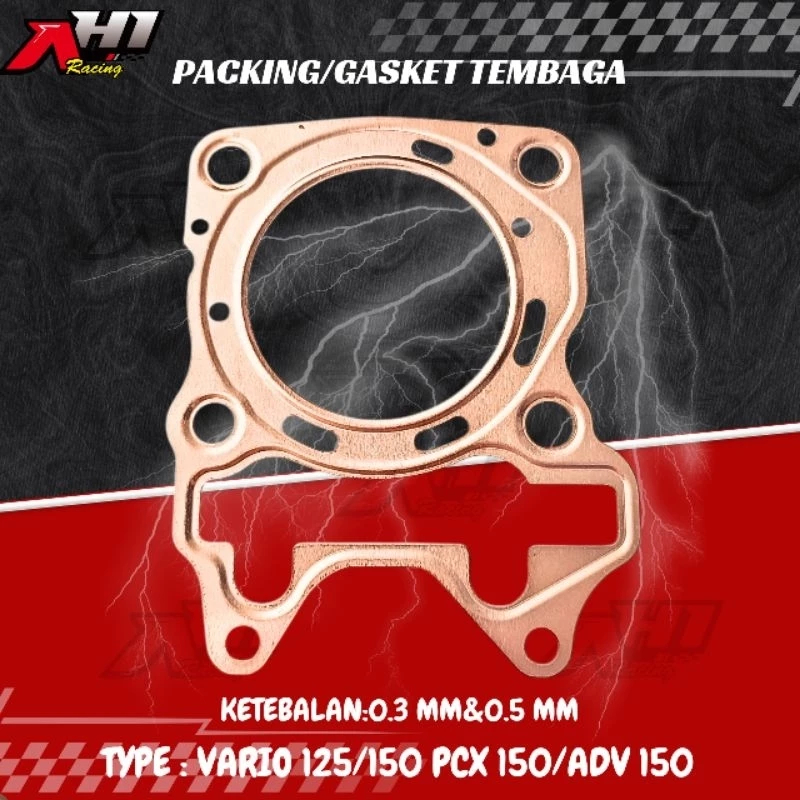 PERPAK GASKET PACKING BLOCK HEAD COPPER VARIO 125 150 PCX 150 ADV 150 ...