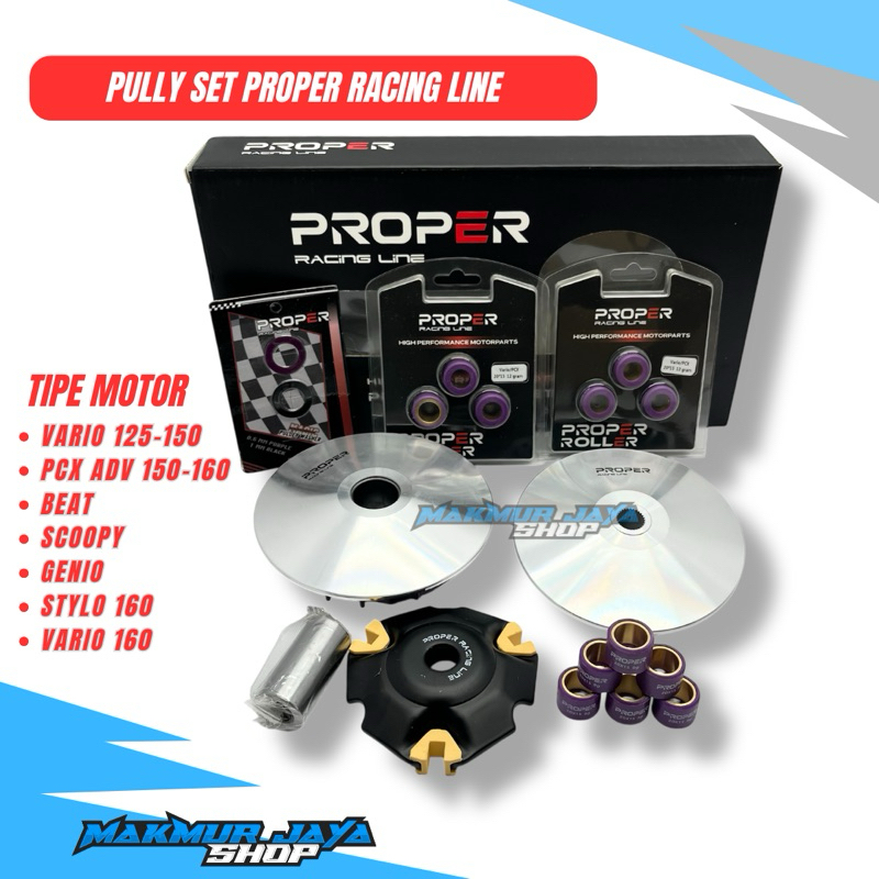 Pully SET ROLLER PROPER RACING LINE VARIO 125-150 PCX ADV 150 BEAT ...