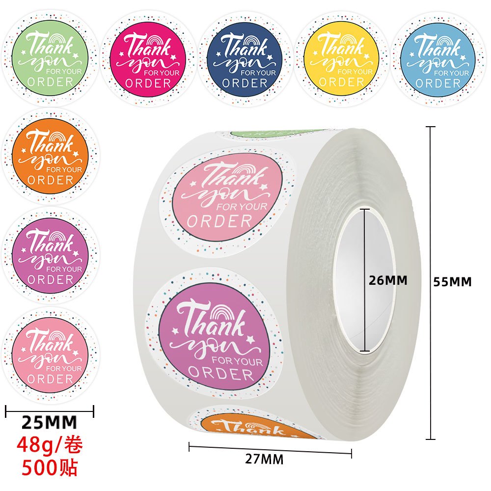 500PCS THANK YOU ROLL STICKER / ROLL | Shopee Philippines