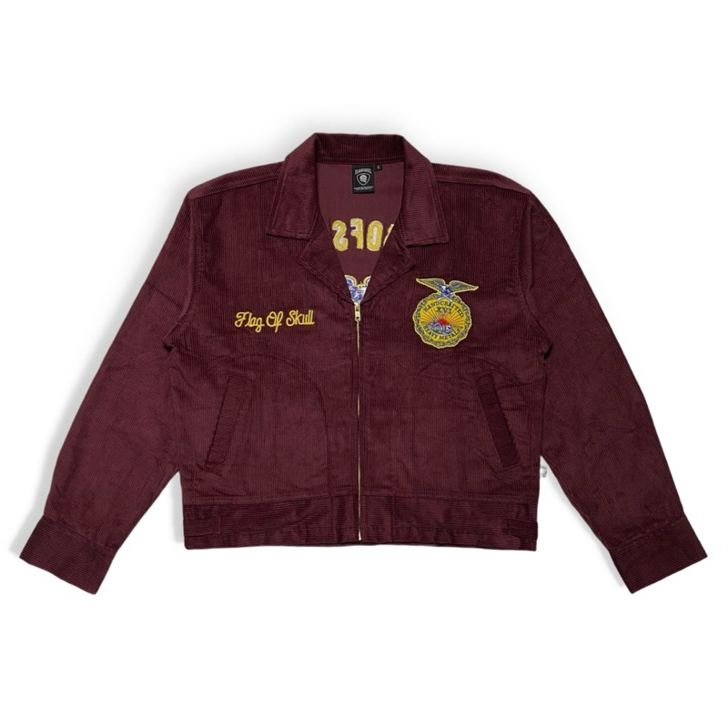 Corduroy Work Jacket (Boxy fit), Flagofskull Official -Maroon (FFA ...