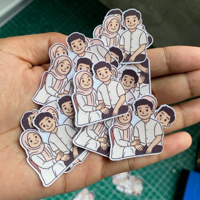 Muslim Cartoon Couple Stickers | Premium Aesthetic Stickers | Cute ...