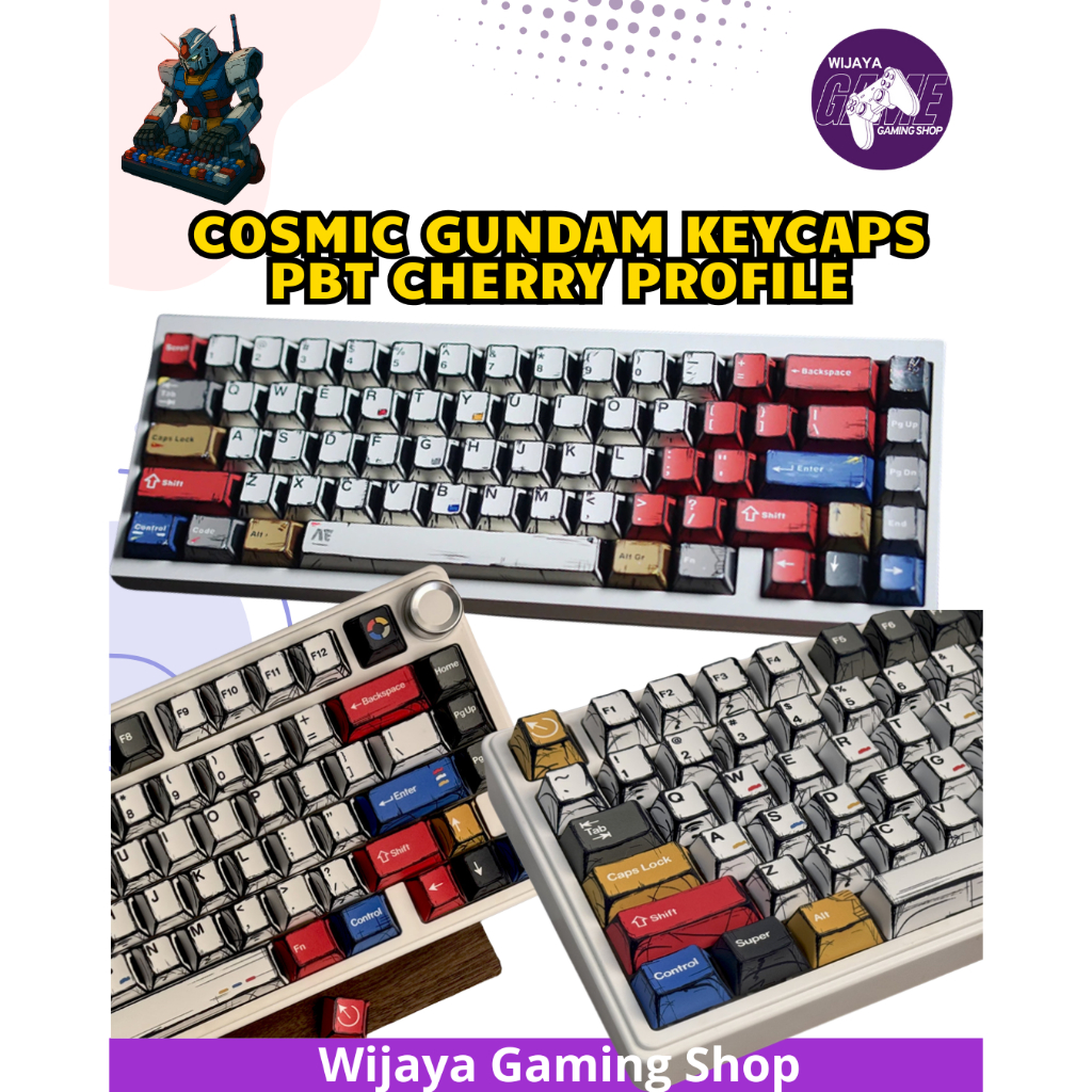 Cosmic Gundam Keycaps 136 Key PBT Cherry Profile For Mechanical ...
