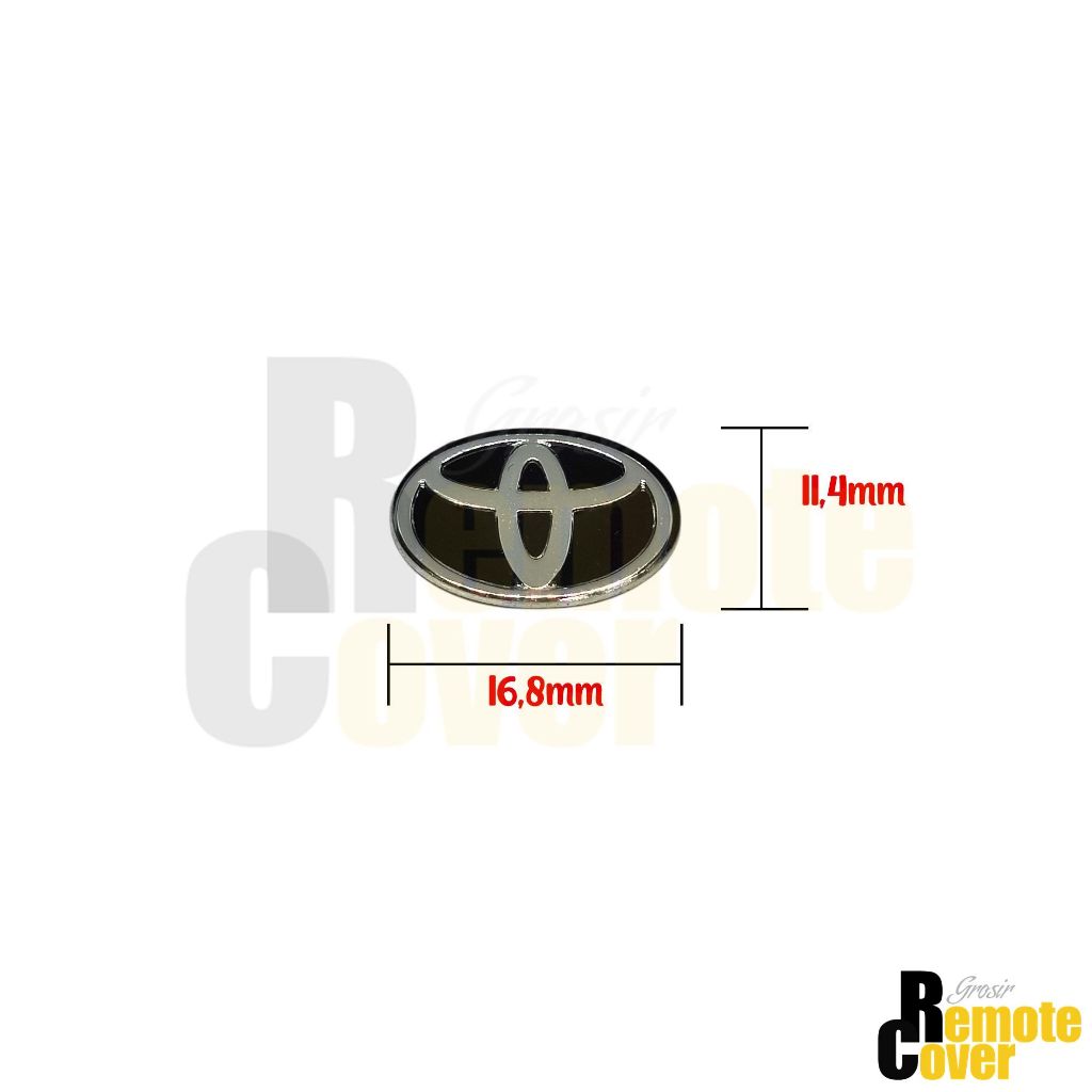 Acrylic Sticker Key Emblem Oval Logo Oval Folding Key Smartkey Toyota ...
